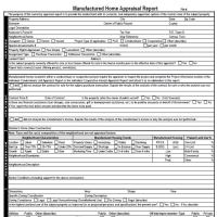 Manufactured Home Appraisal Report Form 1004C