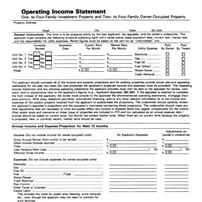 Operating Income Statement Appraisal Form 216